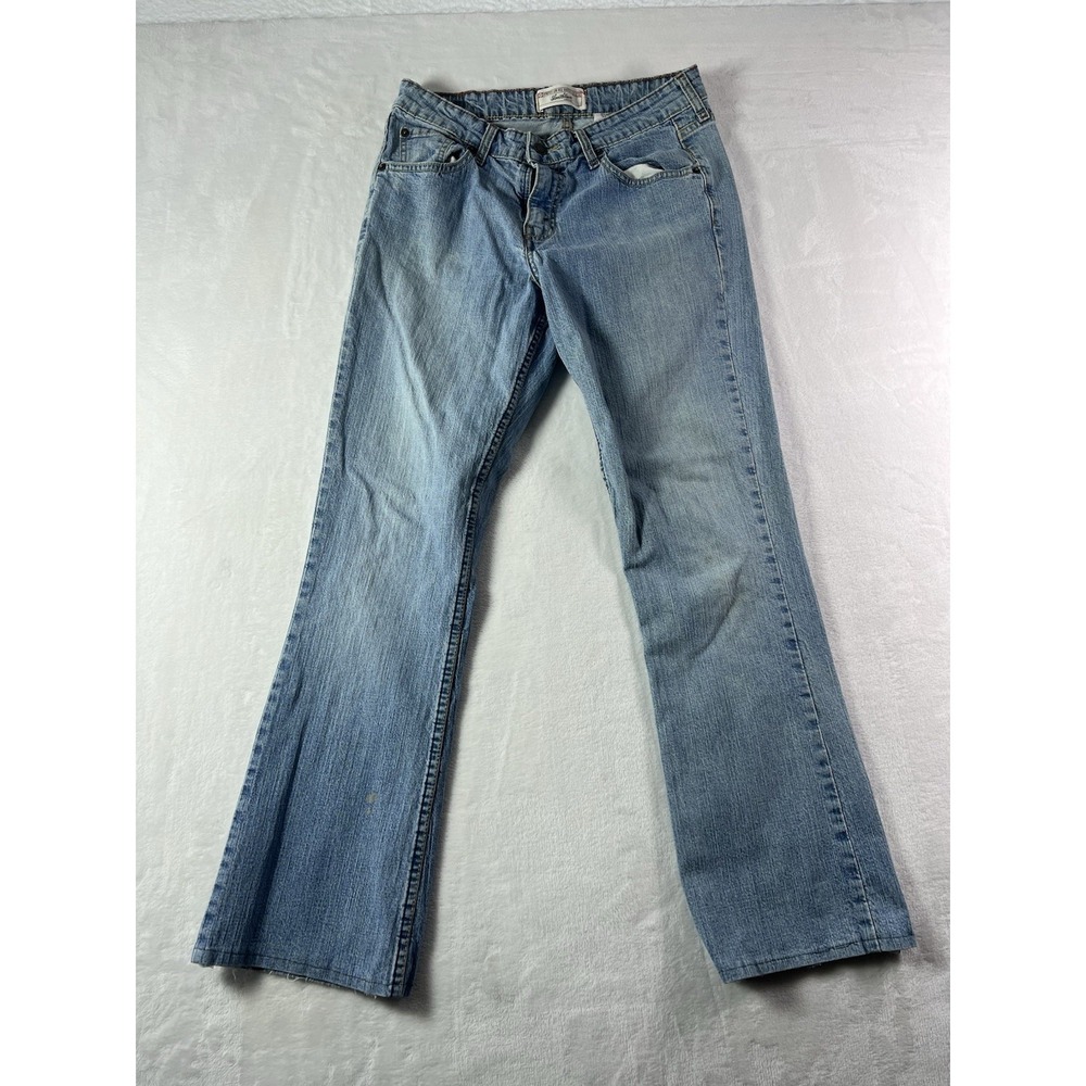Levi Strauss Womens Stretch Low Rise Boot Cut Jeans Size 8 Medium Blue Denim